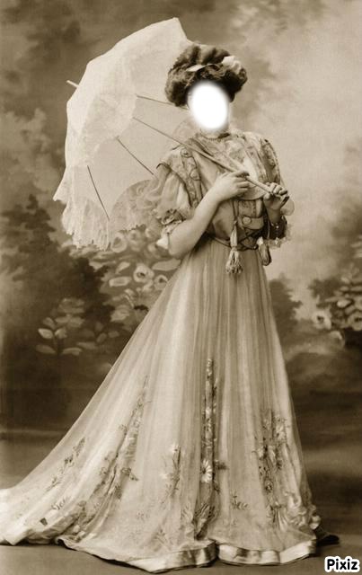 **Femme de la belle époque** Фотомонтаж