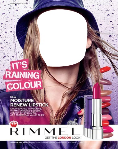 Rimmel New Moisture Renew Lipstick Advertising Fotomontasje