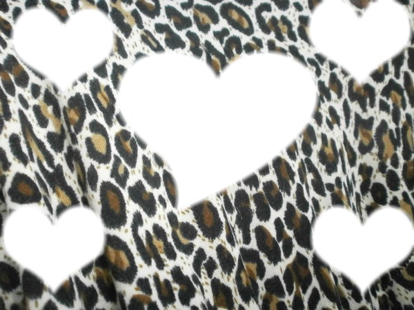 Coeure léopard. Photomontage