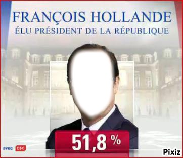 Vote François Hollande Photo frame effect