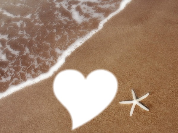 l'amour sur la plage Montaje fotografico