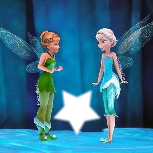 Frozen Anna and Elsa Fotomontažas