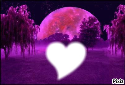 lune violette Montage photo