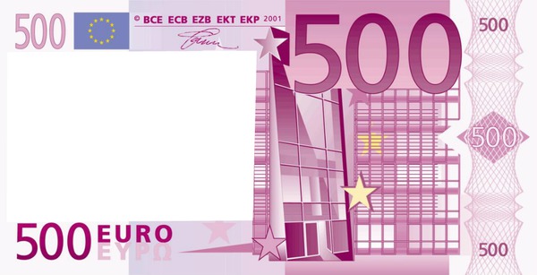 500 Euro フォトモンタージュ