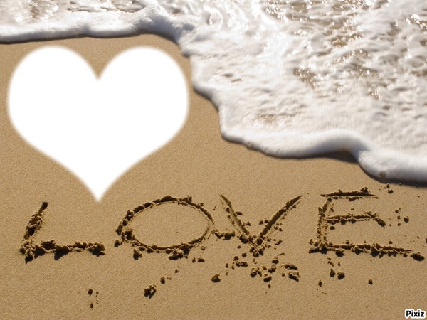 Plage love Montage photo