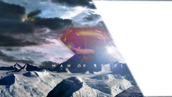 man of steel logo montagne Photomontage