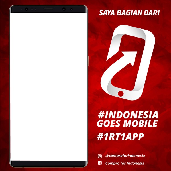 Indonesia Goes Mobile Photo frame effect