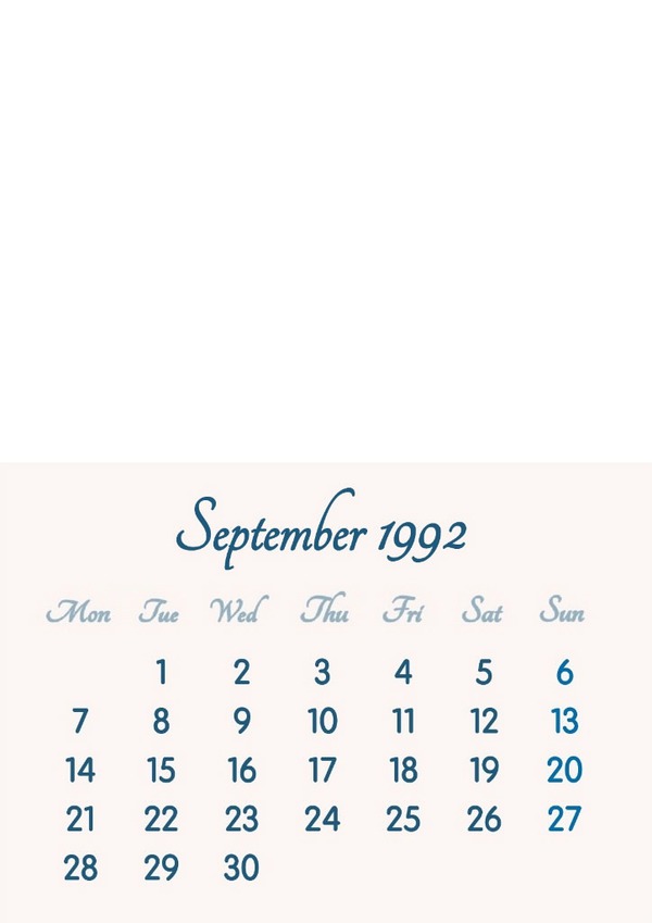 September 1992 Photo frame effect
