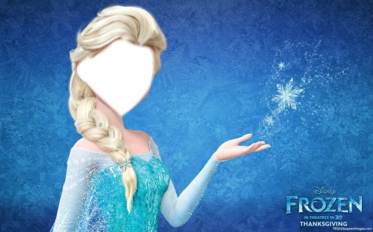 Rostro de Elsa Frozen Fotomontáž