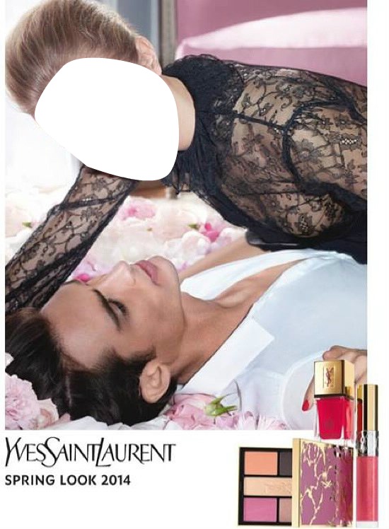 Yves Saint Laurent Spring Look 2014 Advertising Photo frame effect