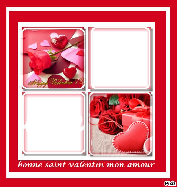 saint valentin Photo frame effect