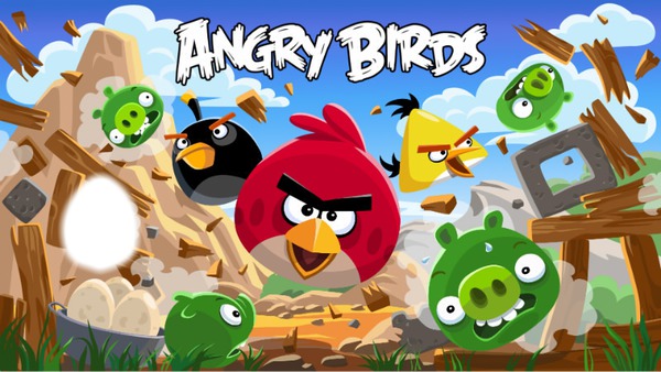 angry bird Montage photo
