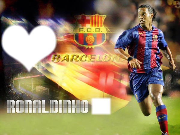 Ronaldinho Barcelone フォトモンタージュ
