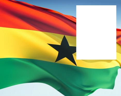 Ghana flag Photomontage