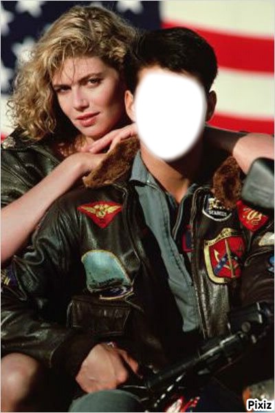 Visage avec Kelly McGillis "Top Gun" Fotomontāža