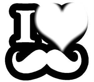 i love moustache Fotomontaža