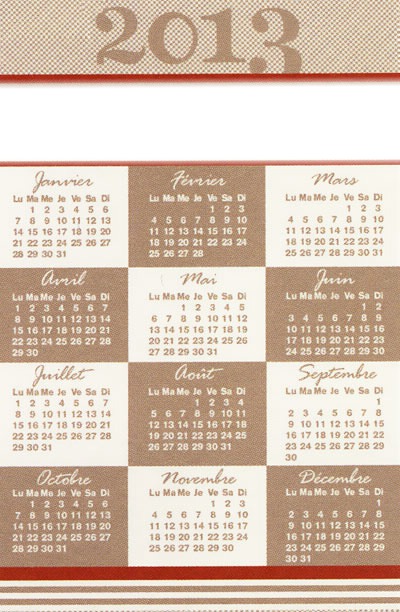 calendrier 2013 Valokuvamontaasi