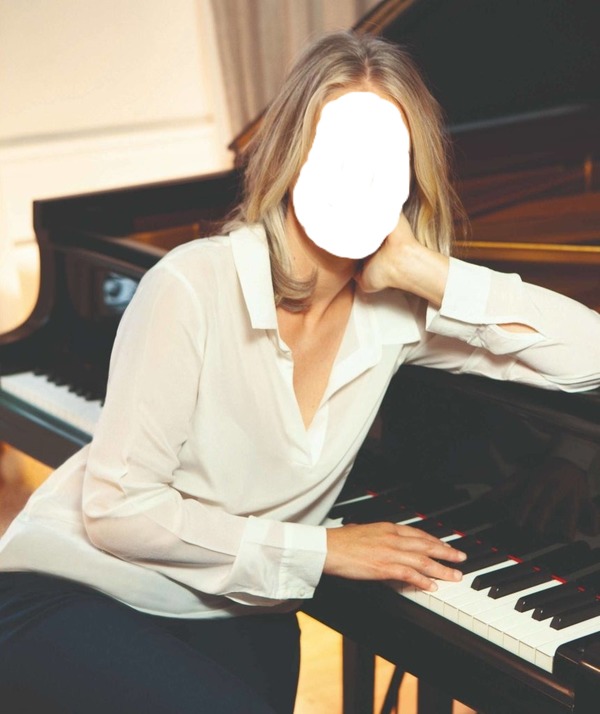 pianiste femme Фотомонтаж