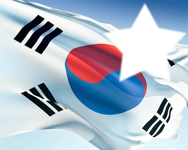 Korea flag Fotomontagem