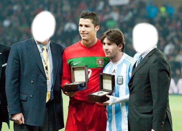 CR7 et Messi Photo frame effect