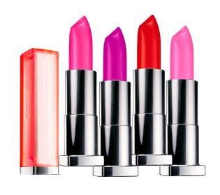 Maybelline Color Sensational Vivid Lipstick 4 Color フォトモンタージュ