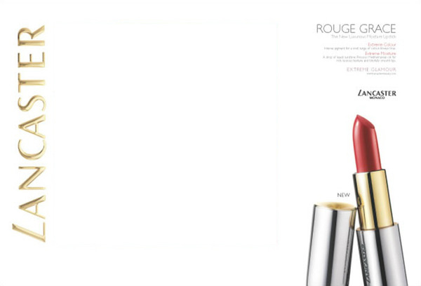 Lancaster Rouge Grace Lipstick Advertising Fotomontaggio