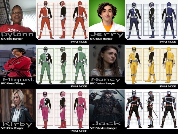 Power Rangers SPD character morphs Fotomontage