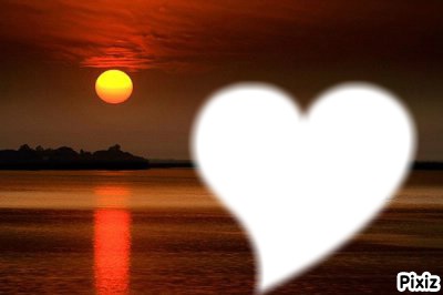 coucher de soleil (coeur) Фотомонтажа