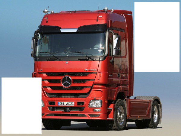 camion mercedes Photo frame effect