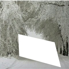 la neige Photo frame effect
