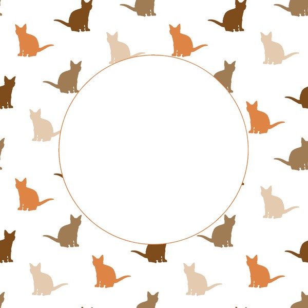 marco circular gatitos. Fotomontáž