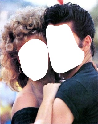 Couple Grease Photo frame effect