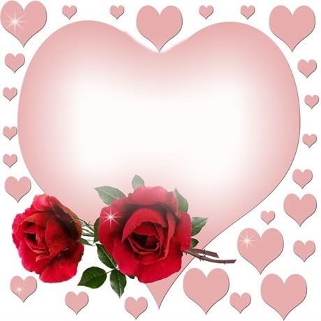 Cc corazones y rosas Photo frame effect