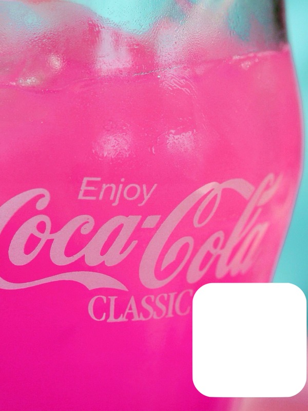 pink cola bottle Fotomontasje