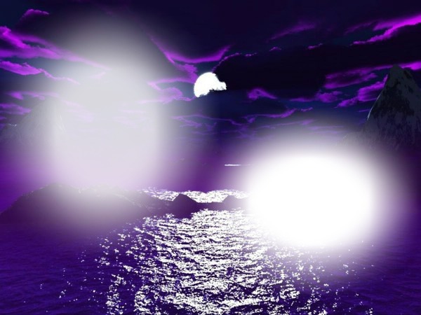 mer violette Photo frame effect