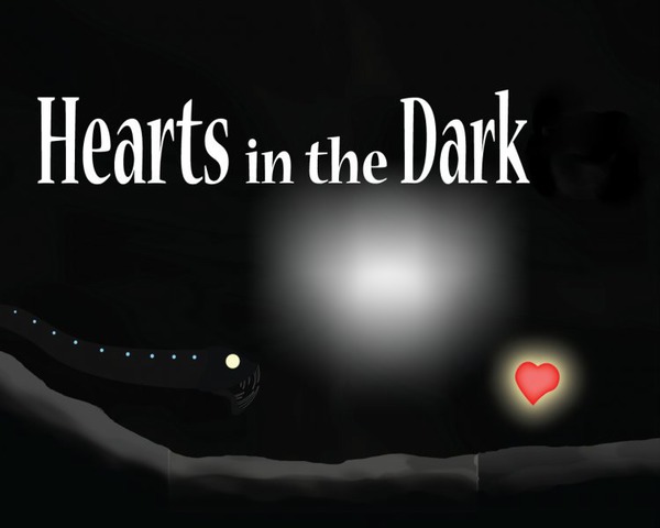 Hearts in the dark Photo frame effect