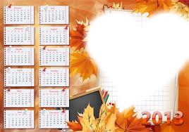 calendario corazon Fotomontáž