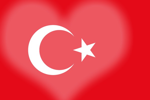 Türk Bayrağı Kalp Fotomontasje