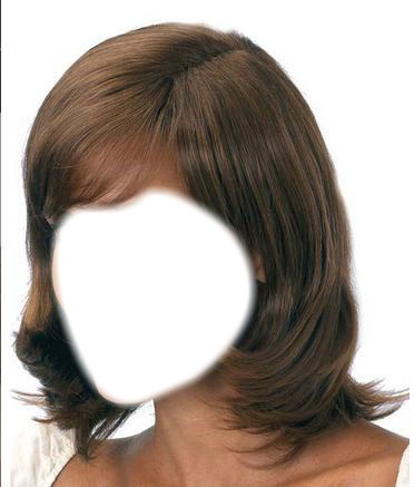 coiffure cheveux châtains Fotomontage