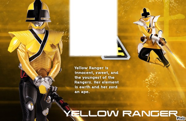 yellow ranger Fotomontaż