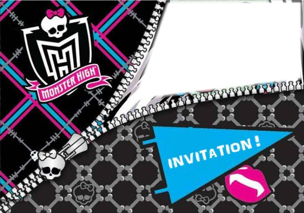Invitation Monster High Fotomontaža