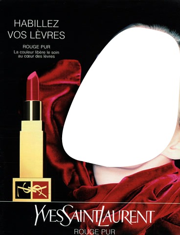 Yves Saint Laurent Rouge Pur Lipstick Advertising フォトモンタージュ