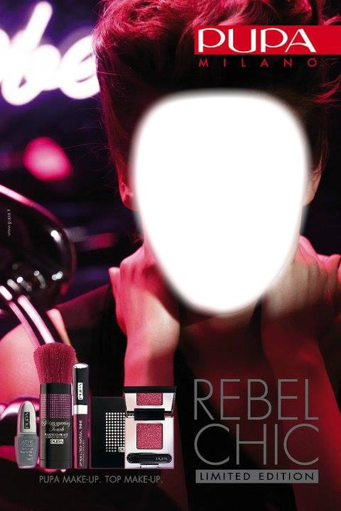 PUPA Milano Rebel Chic Makeup advertising banner Photo frame effect
