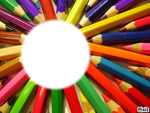 Crayon de couleurs Fotomontage