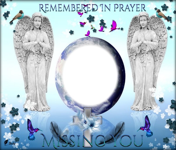remembered in prayer Photo frame effect