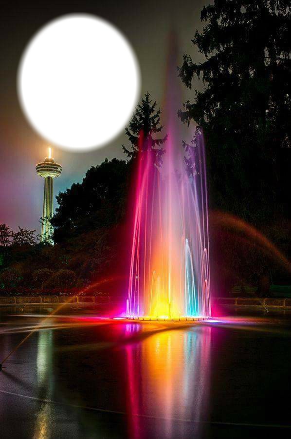 rainbow falls Photo frame effect