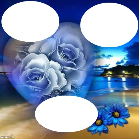 rose bleue Fotomontāža