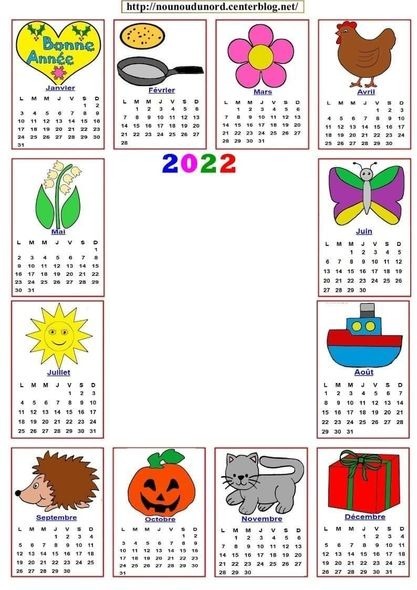 calendrier 2022 Fotomontaža