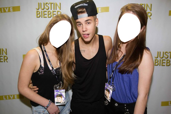 Justin y fans Fotomontagem