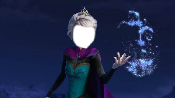 Elsa face Photo frame effect
